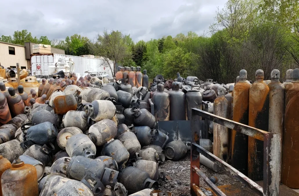 Major cylinder disposal job due to fire